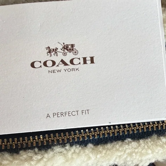 Coach Blue and Cream Crossbody Bag